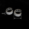 Hip Hop Bubble Earrings With Micro Pave Detail, Celebrity Style Metal Fashion Jewelry For Women view 4