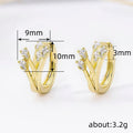 Cross Design Floral Ear Cuff Earrings European Style Unique Temperament Women Ear Jewelry view 3