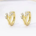 Cross Design Floral Ear Cuff Earrings European Style Unique Temperament Women Ear Jewelry view 5