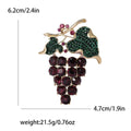 Alloy Rhinestone Grape Brooch Pin For Fresh Summer Outfits view 4