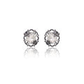 Luxury Geometric Oval Crystal Rhinestone Hollow Alloy Stud Earrings For Women Elegant Vintage Earrings view 5