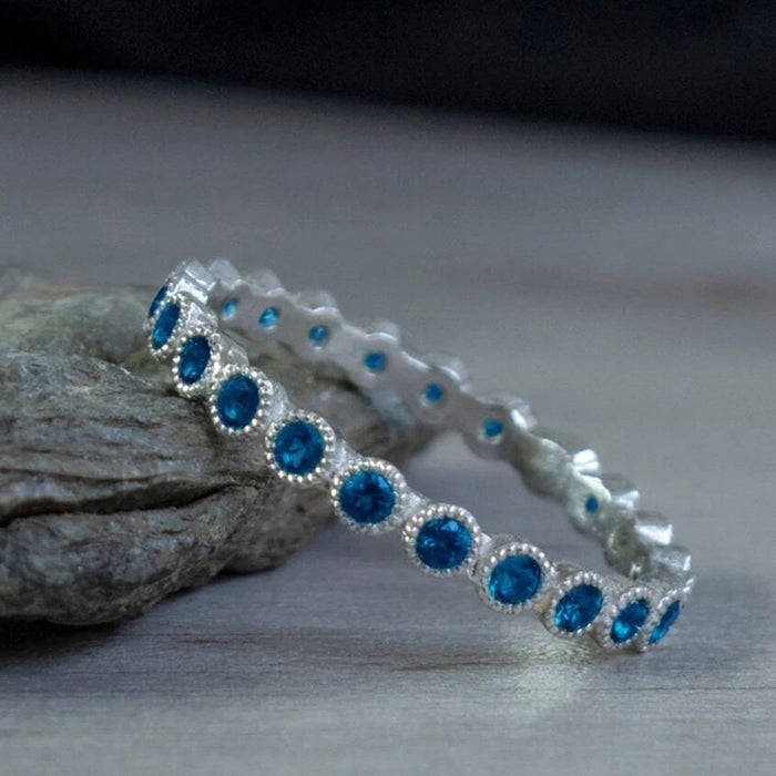New Micro Pave Engagement Ring, Simple Versatile Band Ring And Fashion Midi Ring