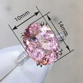 European American Large Oval Simulated Diamond Ring For Women, Wedding Jewelry view 4