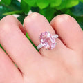 European American Large Oval Simulated Diamond Ring For Women, Wedding Jewelry view 3