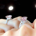 European American Large Oval Simulated Diamond Ring For Women, Wedding Jewelry view 5