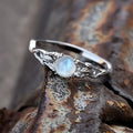 Minimal Vintage Hollow Round Textured Ring European Style Statement Finger Jewelry view 2