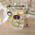 Light Luxury Vintage Oval Ring European Palace Style Layered Design Women Finger Jewelry view 4