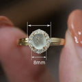 Romantic European Court Style Ring With Faux Moonstone, Trendy Luxury Finger Jewelry For Women view 4