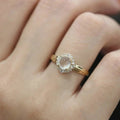 Romantic European Court Style Ring With Faux Moonstone, Trendy Luxury Finger Jewelry For Women view 3