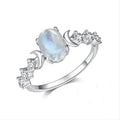 Vintage Oval Ring With Sun And Moon Design, Crescent Moon Statement Finger Jewelry For Women view 5