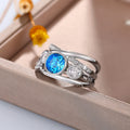 European American Vintage Hollow Inlaid Round Ring Creative Cross Design Finger Jewelry view 5