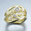 Vintage French Hollow Multi Layer Vine Leaf Index Finger Ring For Fashion Jewelry view 1