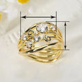 Vintage French Hollow Multi Layer Vine Leaf Index Finger Ring For Fashion Jewelry view 4