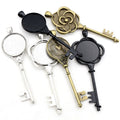25mm Inner Key Shape Alloy Cabochon Pendant Trays For DIY Jewelry Setting Accessories view 5