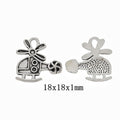 Antique Silver Zinc Alloy Airplane Charm Pendant No.627949 for DIY Necklace Bracelet Jewelry Making view 1