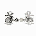 Antique Silver Zinc Alloy Airplane Charm Pendant No.627949 for DIY Necklace Bracelet Jewelry Making view 2