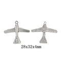 Antique Silver Zinc Alloy Airplane Charm Pendant No.259950 for DIY Necklace Bracelet Jewelry Making view 1