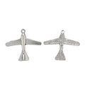 Antique Silver Zinc Alloy Airplane Charm Pendant No.259950 for DIY Necklace Bracelet Jewelry Making view 2
