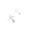 Antique Silver Zinc Alloy Airplane Charm Pendant No.163287 for DIY Necklace Bracelet Jewelry Making view 2
