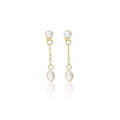Elegant Korean Style Detachable Two-Way Faux Pearl Tassel Drop Chain Alloy Stud Dangle Earrings view 5