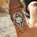 New Crown Ring With Hollow Geometric Design, Bold High End Fashion Finger Ring view 4