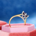 Classic Fashion Six Prong Rainbow Bridal Wedding Ring Versatile Daily Index Finger Jewelry view 2