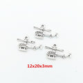 Antique Silver Zinc Alloy Airplane Charm Pendant for DIY Necklace Bracelet Jewelry Making view 1
