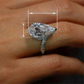Water Drop V Shaped Index Finger Ring For Women, Fashion OL Statement Banquet Jewelry view 4