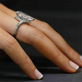 Water Drop V Shaped Index Finger Ring For Women, Fashion OL Statement Banquet Jewelry view 5
