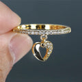 Minimalist Hollow Heart Index Finger Ring For Women Niche Versatile Pendant Design Jewelry view 3