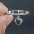 Minimalist Hollow Heart Index Finger Ring For Women Niche Versatile Pendant Design Jewelry view 1