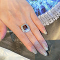 High End Fashion Geometric Princess Ring For Women Elegant Designer Statement Jewelry view 3