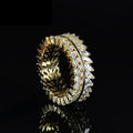 Luxury Full Zircon Pave Willow Leaf Ring For Women Creative Elegant Statement Jewelry view 2