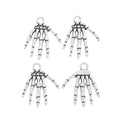 Antique Silver Zinc Alloy Skull Hand Charm Pendant for DIY Necklace Bracelet Jewelry Making view 2