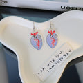 Halloween Holographic Acrylic Skull Heart Ribcage Eyeball Cartoon Statement Drop Earrings view 4