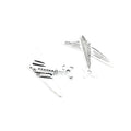 Antique Silver Zinc Alloy Airplane Charm Pendant No.484467 for DIY Necklace Bracelet Jewelry Making view 2