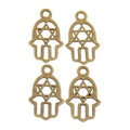 Zinc Alloy Starburst Hand Charm Pendant for DIY Necklace Bracelet Jewelry Making view 3