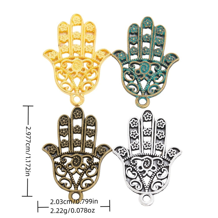 Zinc Alloy Hand Gesture Charm Pendant for DIY Necklace Bracelet Jewelry Making