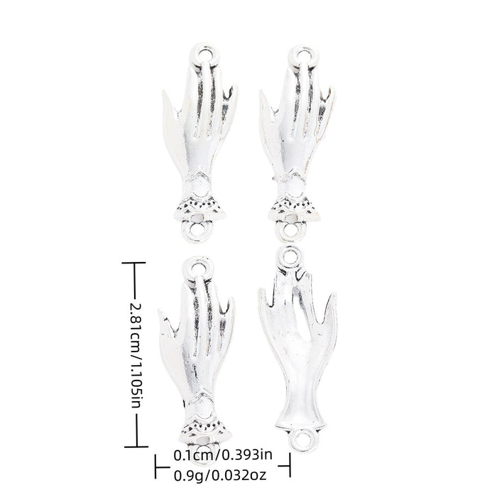 Antique Silver Zinc Alloy Hand Gesture Charm Pendant No.010411 for DIY Necklace Bracelet Jewelry Making