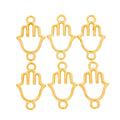 Zinc Alloy Hollow Hand Charm Pendant for DIY Necklace Bracelet Jewelry Making view 3