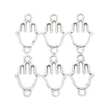 Zinc Alloy Hollow Hand Charm Pendant for DIY Necklace Bracelet Jewelry Making view 4