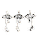 Antique Silver Zinc Alloy Crying Eye Charm Pendant for DIY Necklace Bracelet Jewelry Making view 2