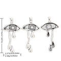 Antique Silver Zinc Alloy Crying Eye Charm Pendant for DIY Necklace Bracelet Jewelry Making view 1