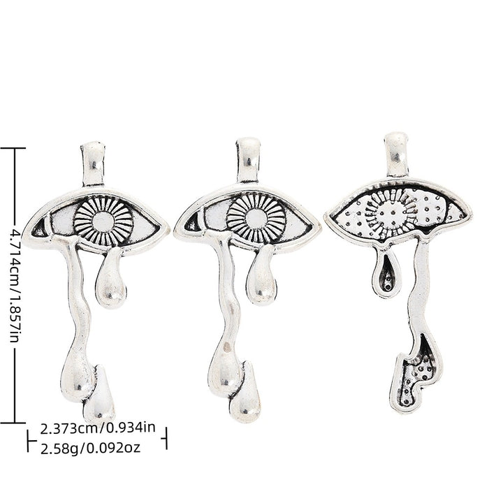 Antique Silver Zinc Alloy Crying Eye Charm Pendant for DIY Necklace Bracelet Jewelry Making