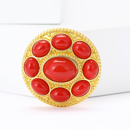 Metal Alloy Turkish Round Brooch Pin For Suits And Shawls