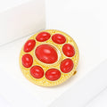 Metal Alloy Turkish Round Brooch Pin For Suits And Shawls view 3