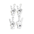 Antique Silver Zinc Alloy Peace Hand Charm Pendant for DIY Necklace Bracelet Jewelry Making view 2