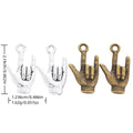 Zinc Alloy Rock Hand Charm Pendant for DIY Necklace Bracelet Jewelry Making view 1