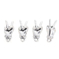 Antique Silver Zinc Alloy Hand Gesture Charm Pendant for DIY Necklace Bracelet Jewelry Making view 2
