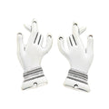 Antique Silver Zinc Alloy Hand Gesture Charm Pendant No.048180 for DIY Necklace Bracelet Jewelry Making view 2